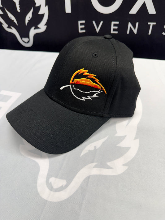 Foxtoberfest Embroidered Orange Leaf Black Twill Hat