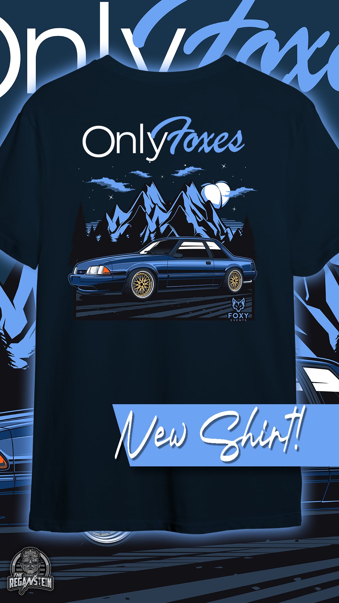 OnlyFoxes Blue Coupe Shirt – Foxy Events